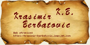 Krasimir Berbatović vizit kartica
